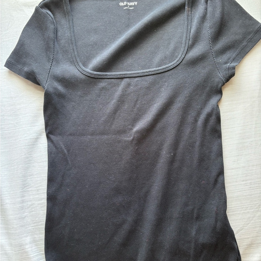 Old Navy Women's Black Ribbed Top